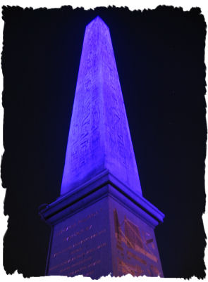L'Ob�lisque de Louxor - Eclairage Bleu Yves Klein